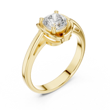 0.77 CT Cushion square Lab Grown Diamond Ring | WOKE