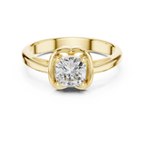 0.77 CT Cushion square Lab Grown Diamond Ring | WOKE