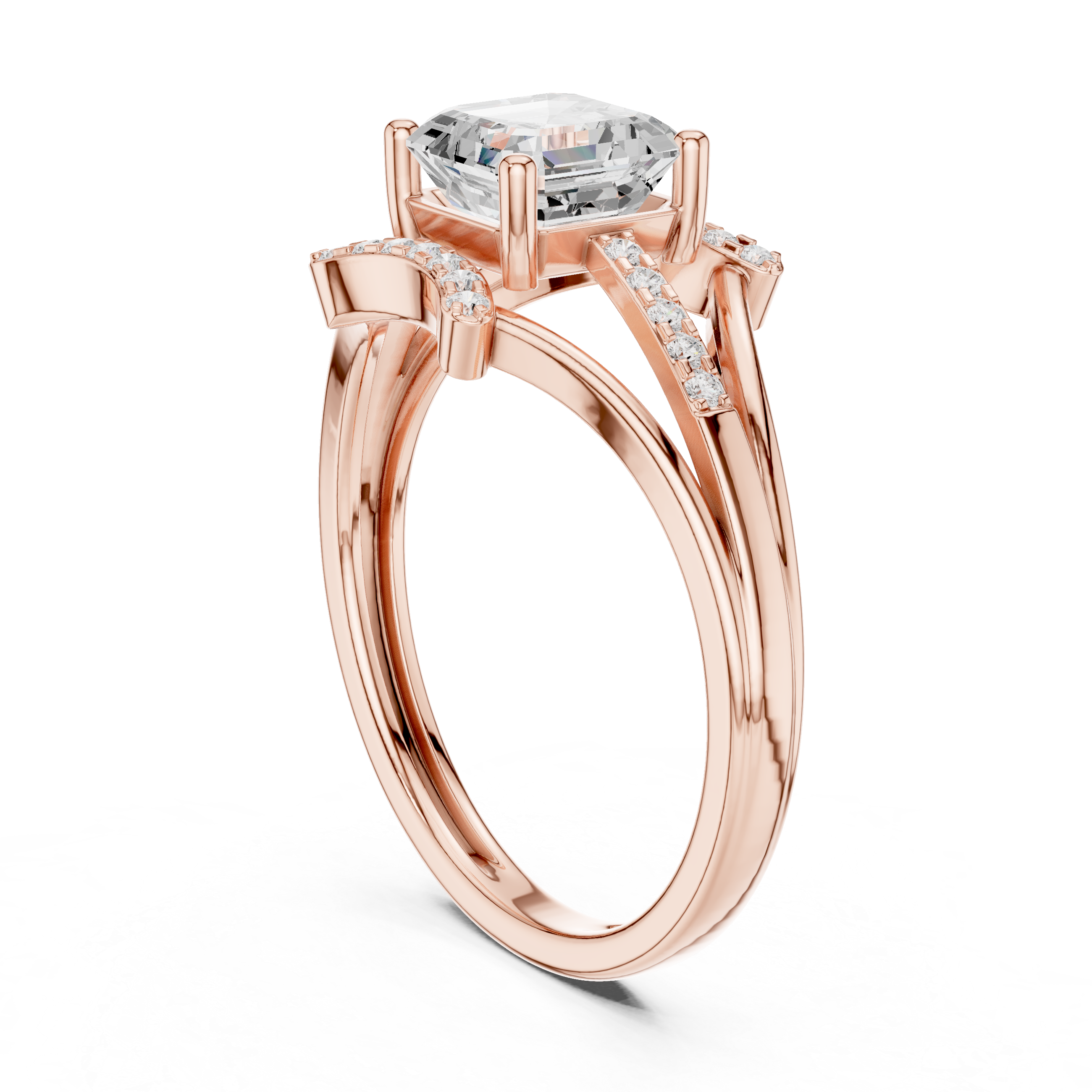 1.2 CT Emerald Square  Lab Grown Diamond Ring | WOKE
