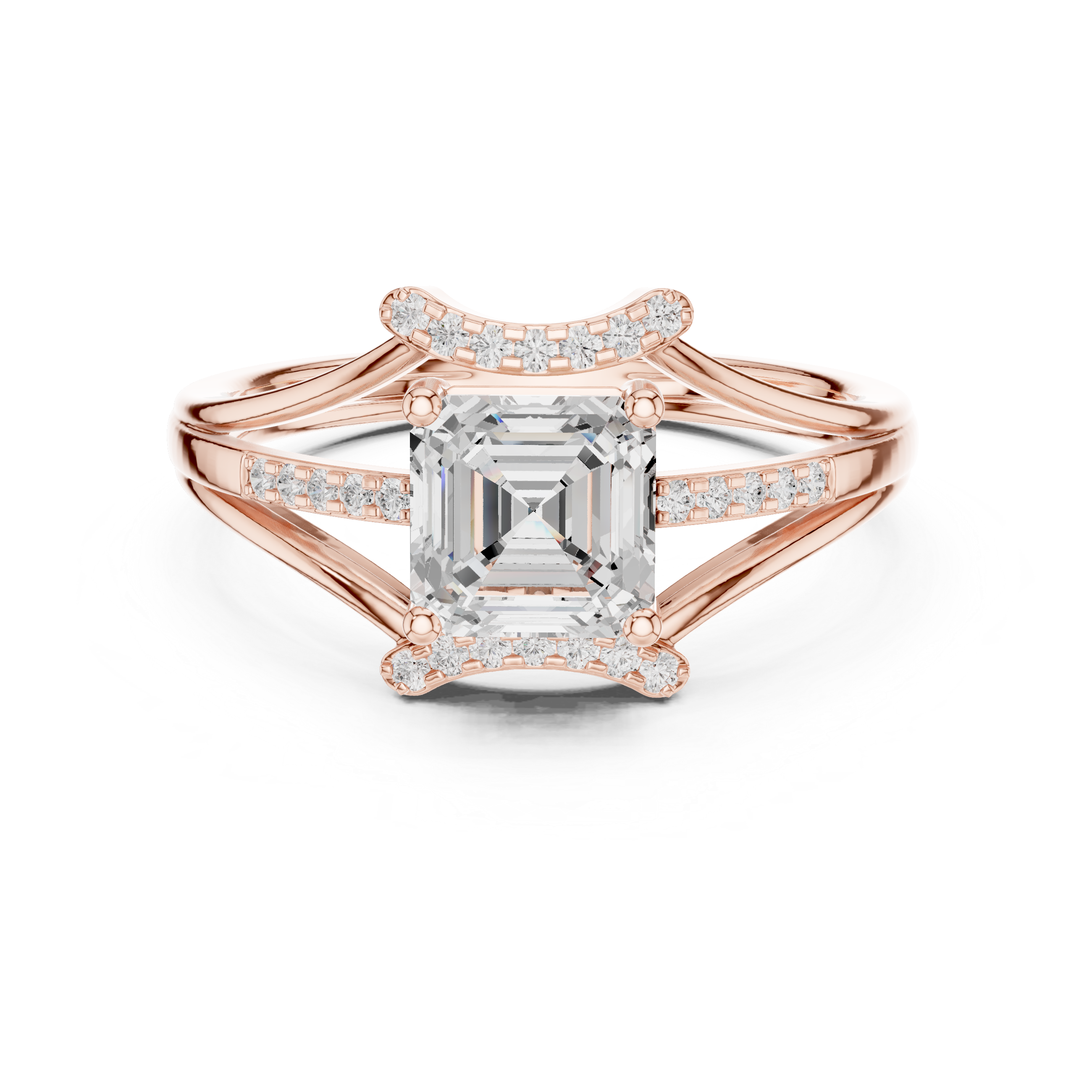 1.2 CT Emerald Square  Lab Grown Diamond Ring | WOKE