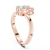 0.776 CT Pear & Round Lab Grown Diamond Ring | WOKE