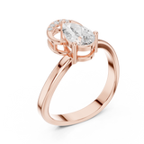 0.776 CT Pear & Round Lab Grown Diamond Ring | WOKE