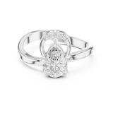 0.776 CT Pear & Round Lab Grown Diamond Ring | WOKE