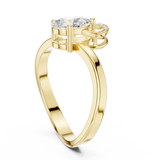 0.776 CT Pear & Round Lab Grown Diamond Ring | WOKE