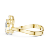 0.776 CT Pear & Round Lab Grown Diamond Ring | WOKE