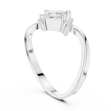 0.73 CT Princess & Round Lab Grown Diamond Ring | WOKE