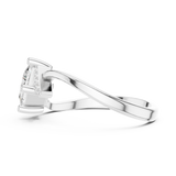 0.73 CT Princess & Round Lab Grown Diamond Ring | WOKE