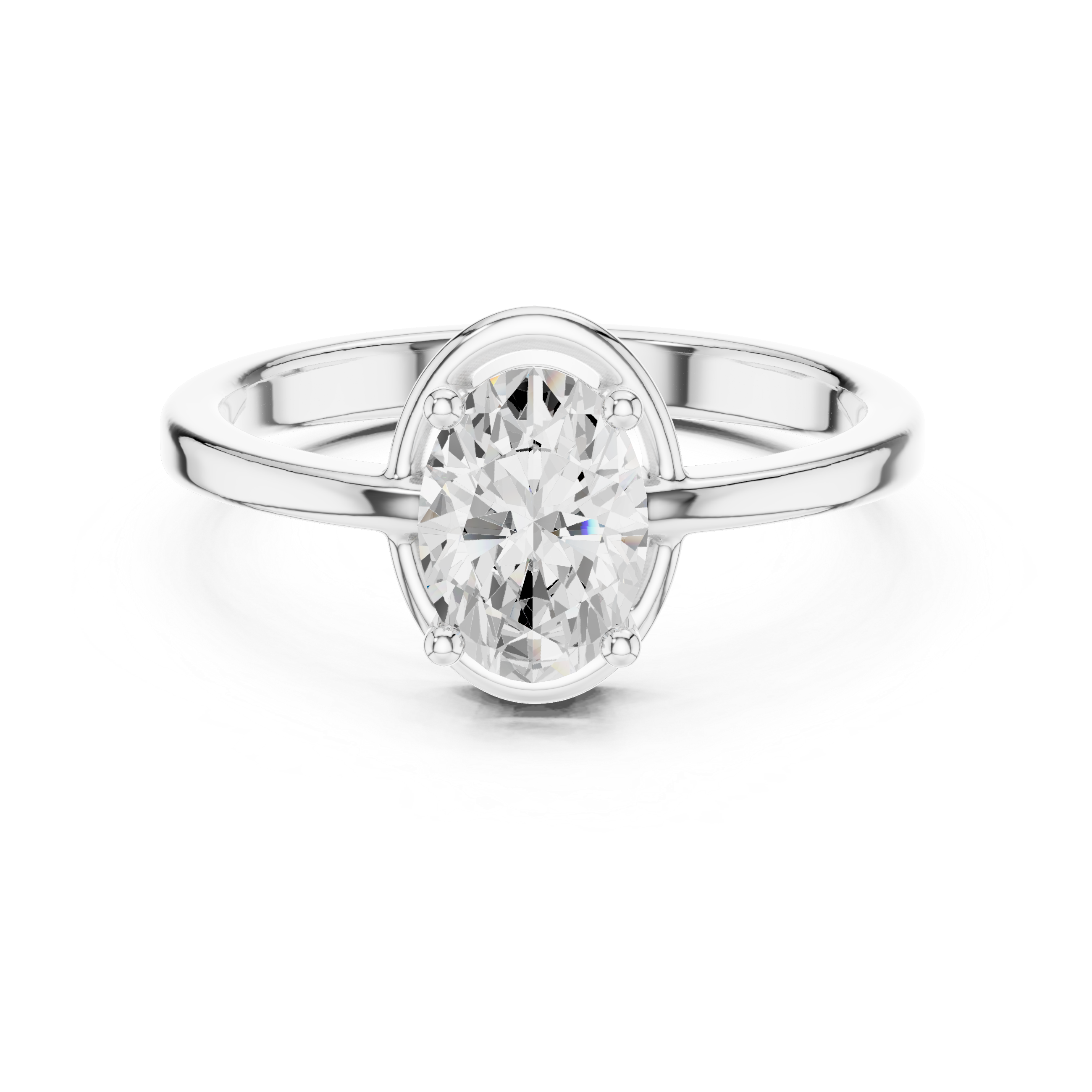 0.94 CT Oval Lab Grown Diamond Ring | WOKE