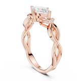 0.03 CT Marquise & Round Lab Grown Diamond Ring | WOKE