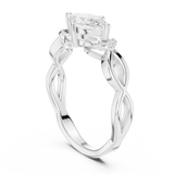 0.03 CT Marquise & Round Lab Grown Diamond Ring | WOKE