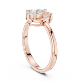 0.08 CT Pear & Round Lab Grown Diamond Ring | WOKE