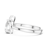 0.08 CT Pear & Round Lab Grown Diamond Ring | WOKE