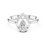 0.08 CT Pear & Round Lab Grown Diamond Ring | WOKE