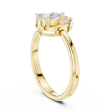 0.08 CT Pear & Round Lab Grown Diamond Ring | WOKE