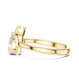 0.08 CT Pear & Round Lab Grown Diamond Ring | WOKE