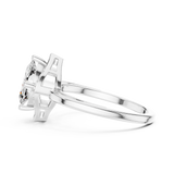 0.88CT Marquise & Round Lab Grown Diamond Ring | WOKE