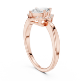0.6 CT Marquise & Round Lab Grown Diamond Ring | WOKE