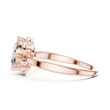0.6 CT Marquise & Round Lab Grown Diamond Ring | WOKE