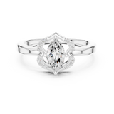 0.6 CT Marquise & Round Lab Grown Diamond Ring | WOKE