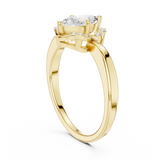 0.6 CT Marquise & Round Lab Grown Diamond Ring | WOKE