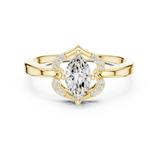 0.6 CT Marquise & Round Lab Grown Diamond Ring | WOKE