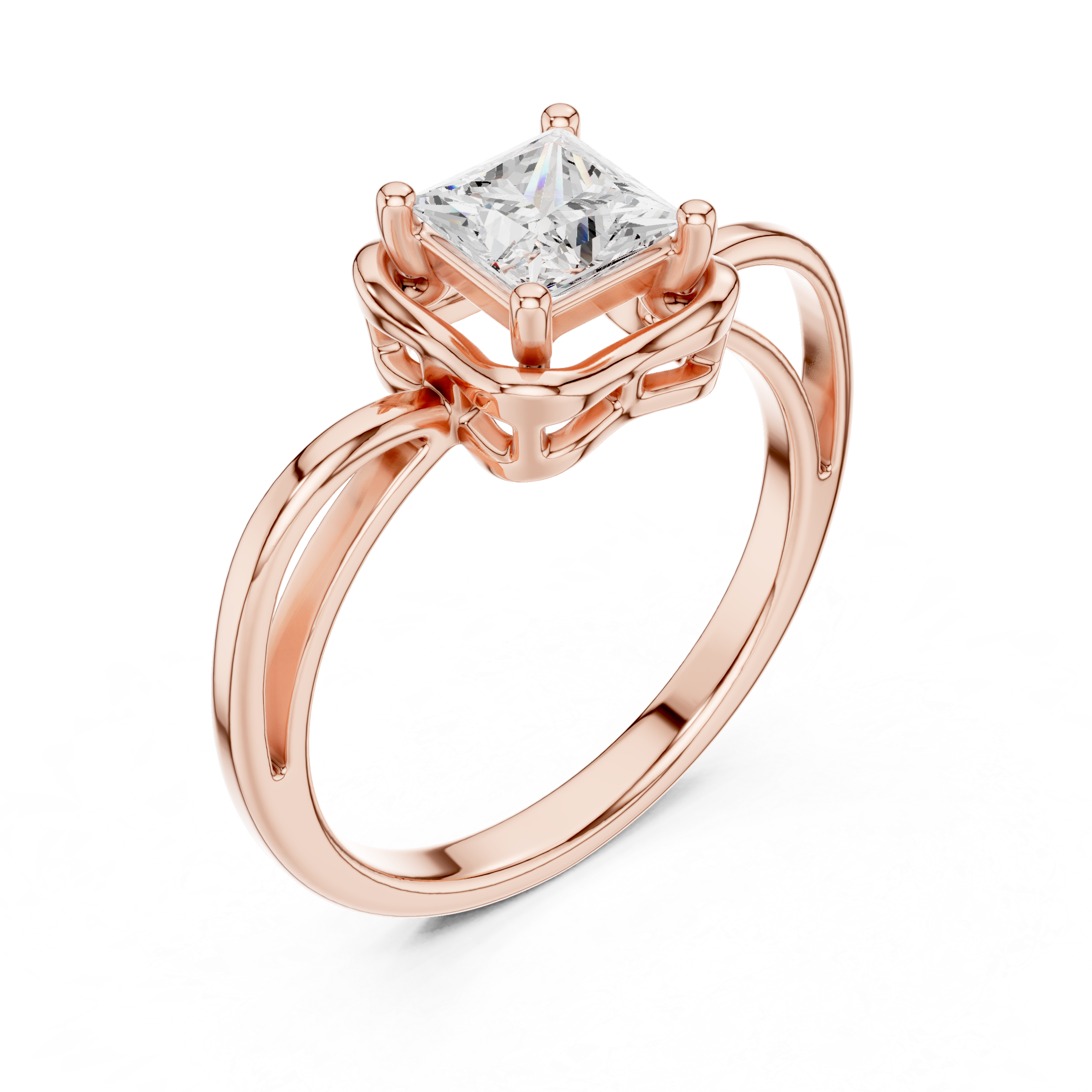 0.75 CT Princess Lab Grown Diamond Ring | WOKE