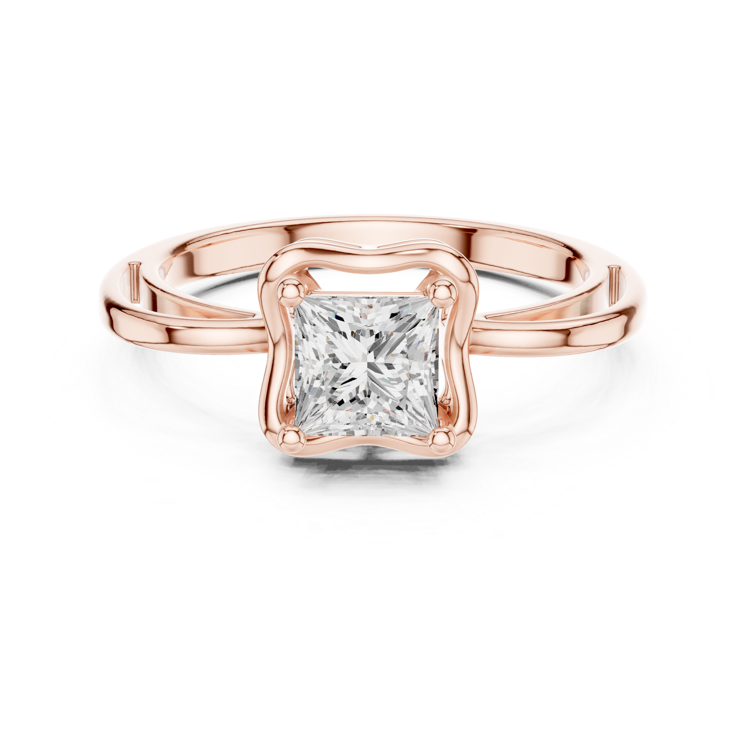 0.75 CT Princess Lab Grown Diamond Ring | WOKE