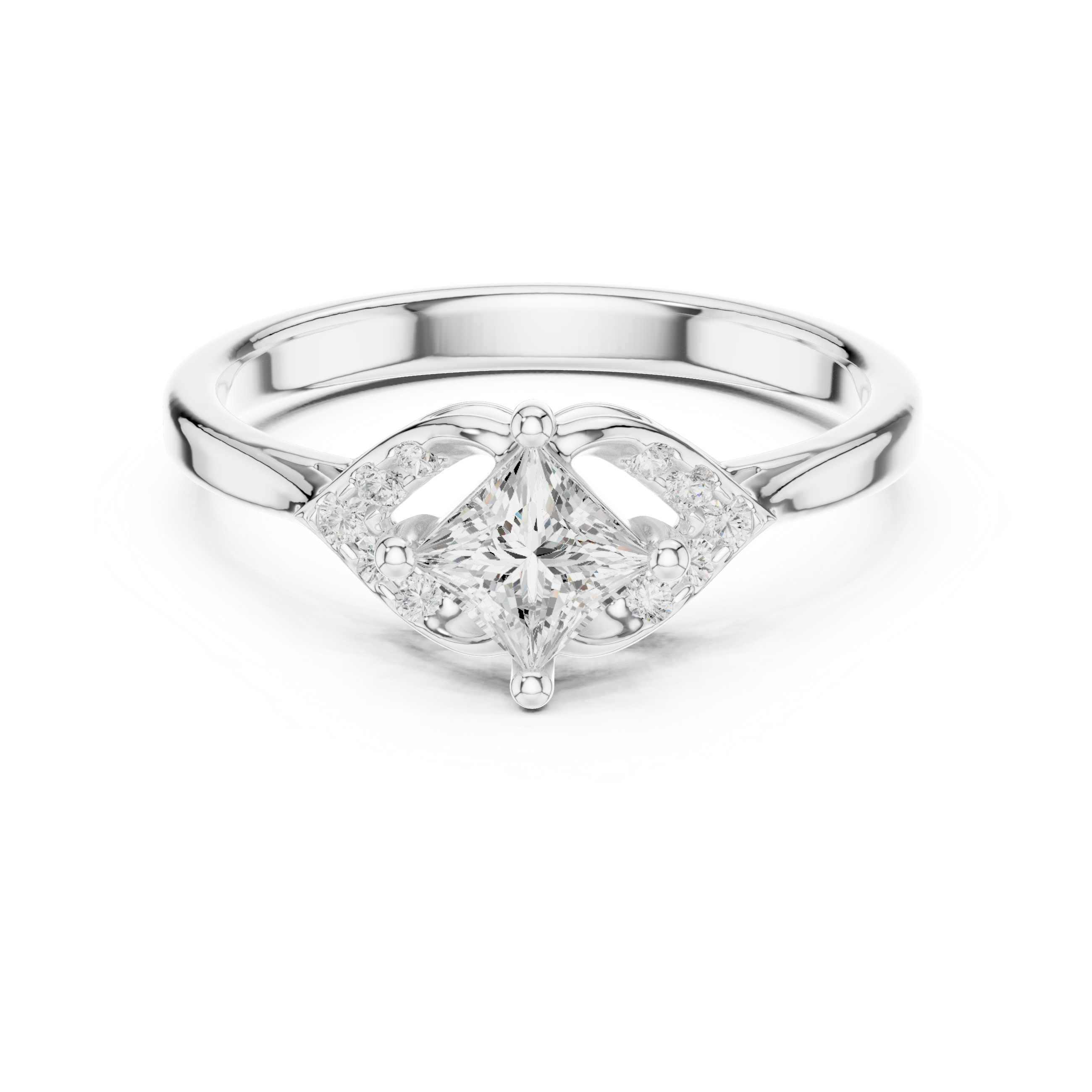 0.466 CT Princess Lab Grown Diamond Ring | WOKE