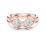 0.93 CT Princess Lab Grown Diamond Ring | WOKE