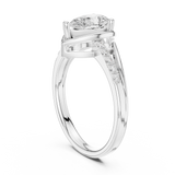 0.9 CT Pear & Round Lab Grown Diamond Ring | WOKE