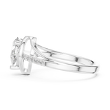 0.9 CT Pear & Round Lab Grown Diamond Ring | WOKE