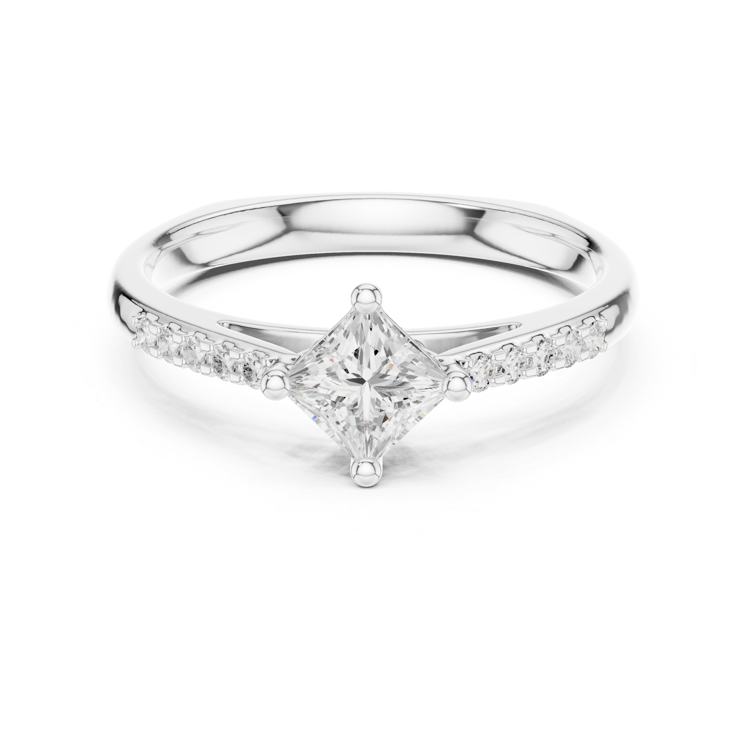 0.39 CT Princess Lab Grown Diamond Ring | WOKE