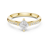 0.39 CT Princess Lab Grown Diamond Ring | WOKE
