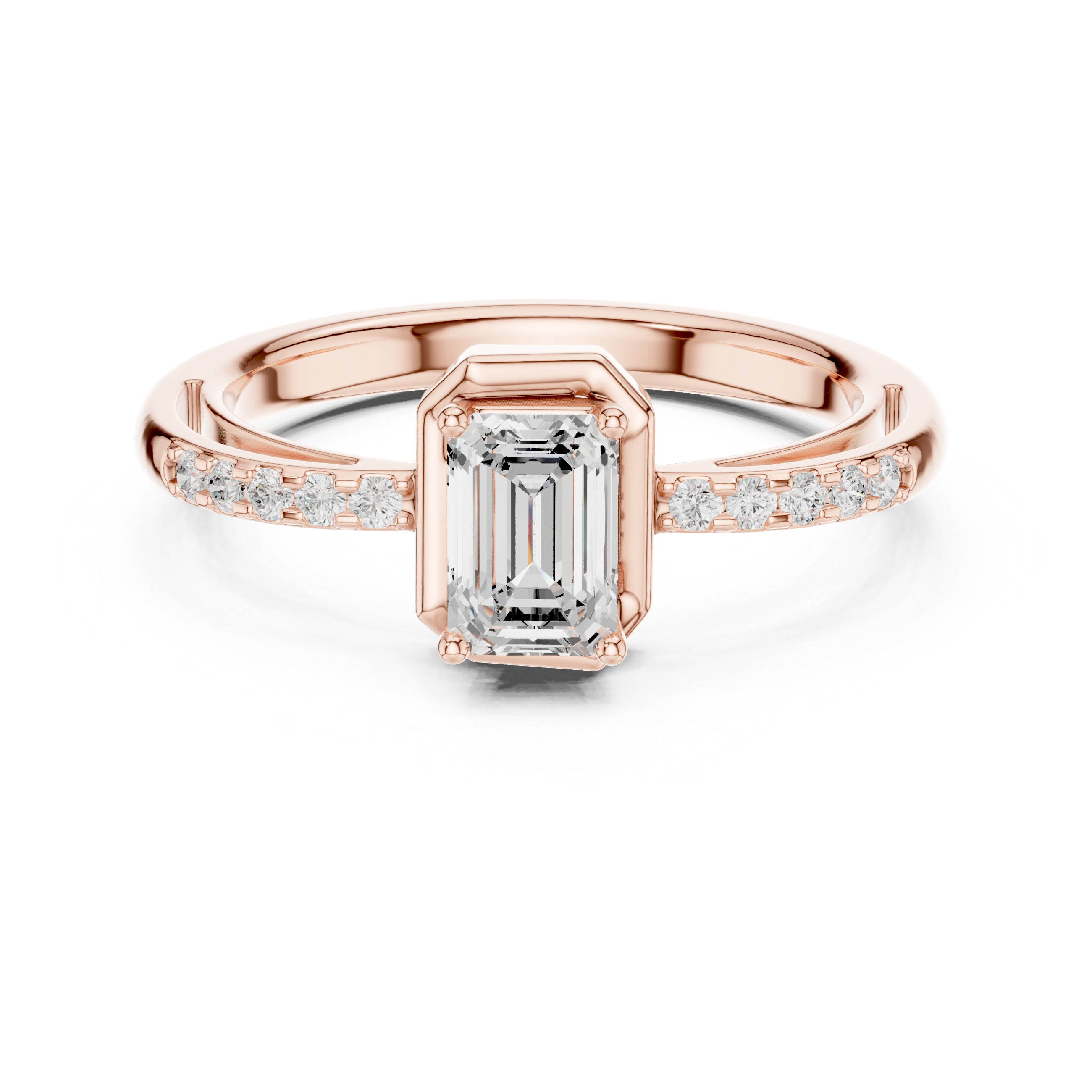 0.69 CT Emerald Lab Grown Diamond Ring | WOKE
