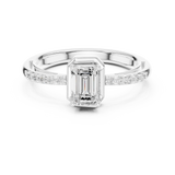 0.69 CT Emerald Lab Grown Diamond Ring | WOKE