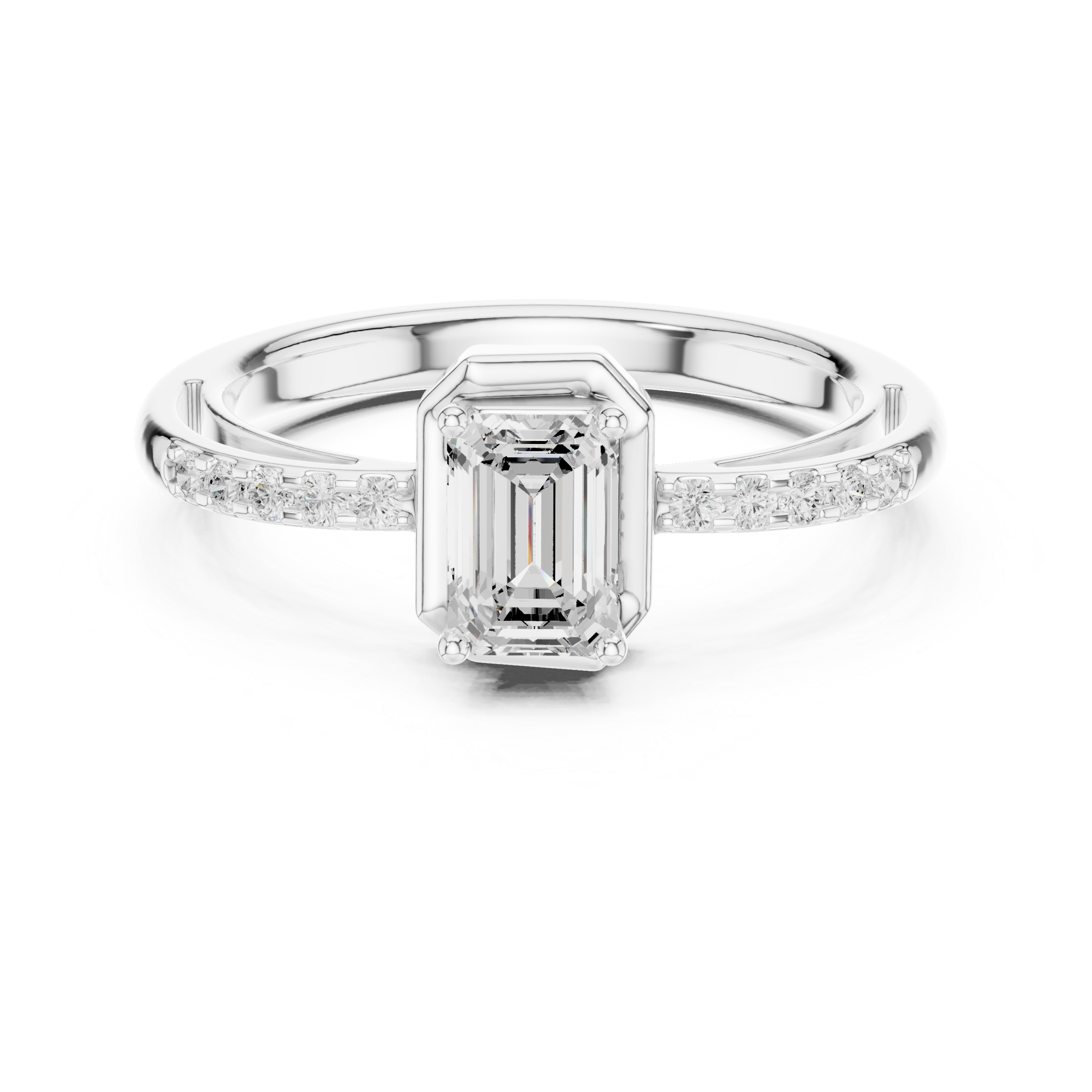 0.69 CT Emerald Lab Grown Diamond Ring | WOKE