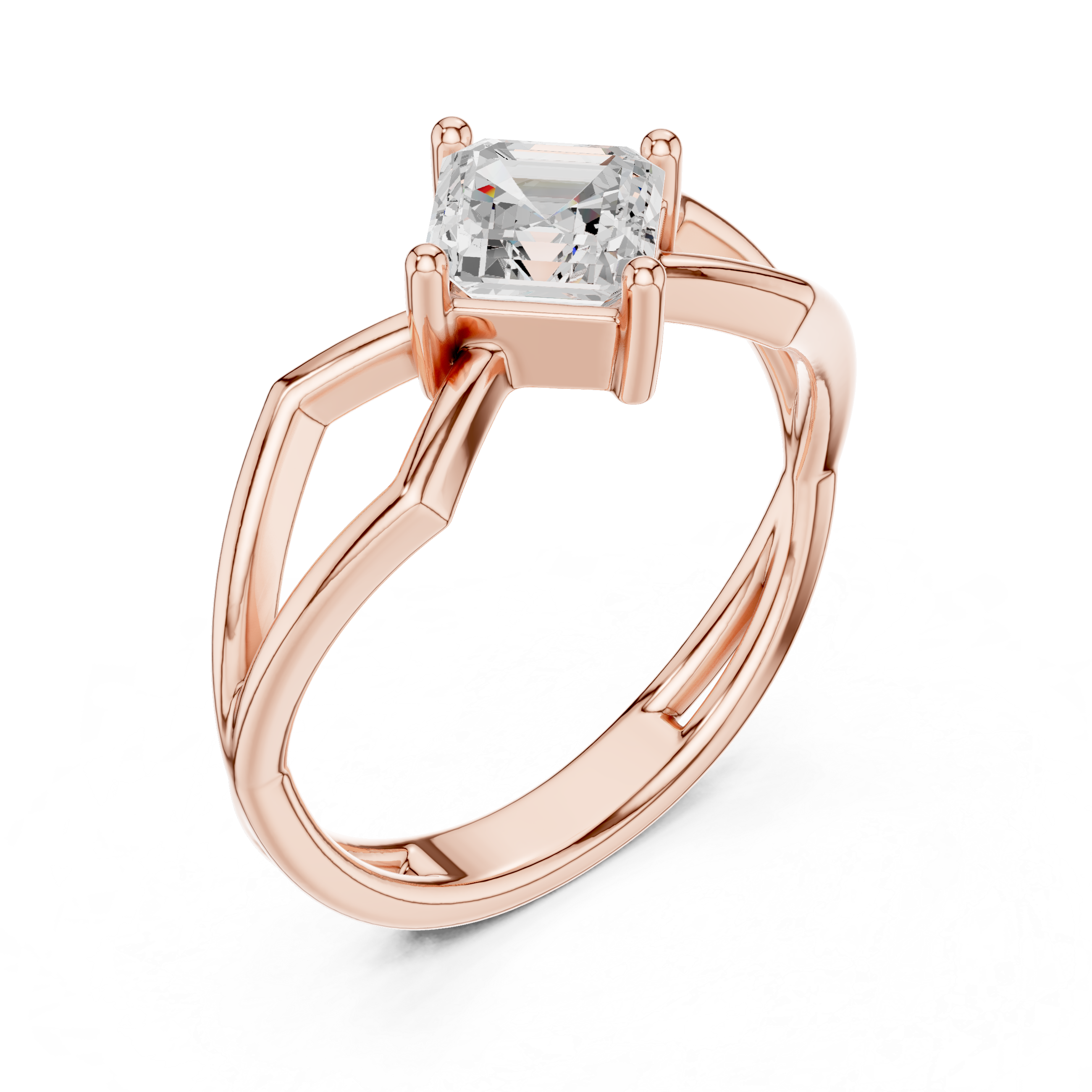 0.88 CT Emerald Lab Grown Diamond Ring | WOKE
