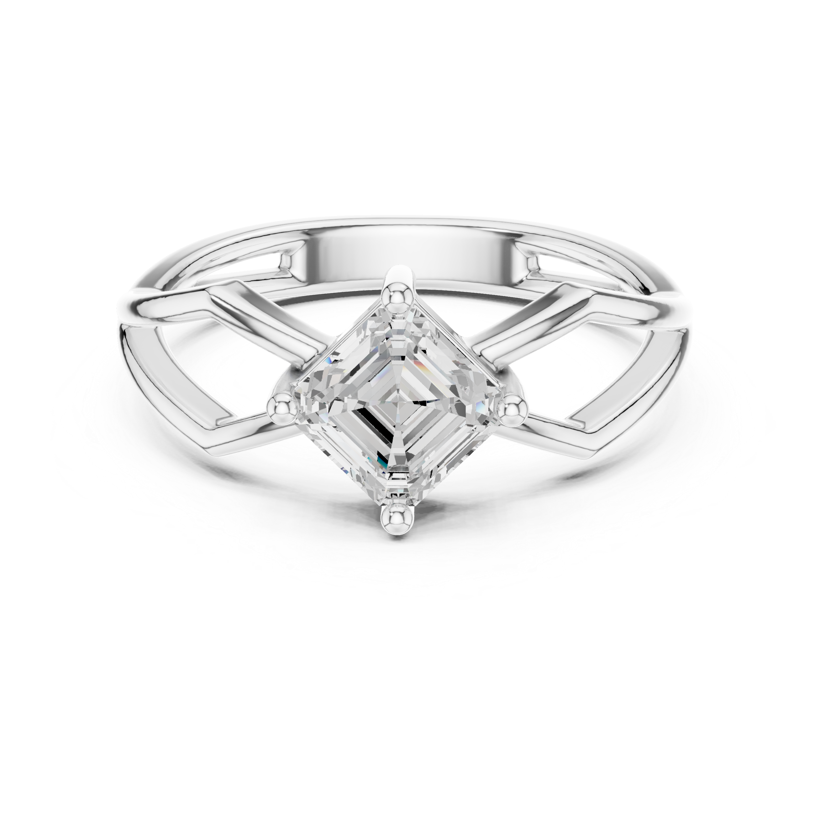 0.88 CT Emerald Lab Grown Diamond Ring | WOKE