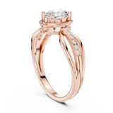 0.798 CT Oval & Round Lab Grown Diamond Ring | WOKE
