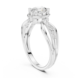 0.798 CT Oval & Round Lab Grown Diamond Ring | WOKE