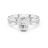 0.798 CT Oval & Round Lab Grown Diamond Ring | WOKE