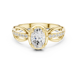 0.798 CT Oval & Round Lab Grown Diamond Ring | WOKE