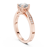0.084 CT Cushion square & Round Lab Grown Diamond Ring | WOKE