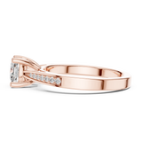 0.084 CT Cushion square & Round Lab Grown Diamond Ring | WOKE
