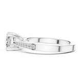0.084 CT Cushion square & Round Lab Grown Diamond Ring | WOKE
