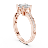 0.12 CT Princess & Round Lab Grown Diamond Ring | WOKE