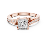 0.12 CT Princess & Round Lab Grown Diamond Ring | WOKE