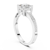 0.12 CT Princess & Round Lab Grown Diamond Ring | WOKE