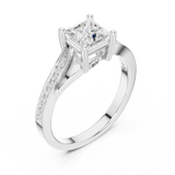 0.12 CT Princess & Round Lab Grown Diamond Ring | WOKE