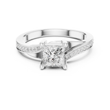 0.12 CT Princess & Round Lab Grown Diamond Ring | WOKE